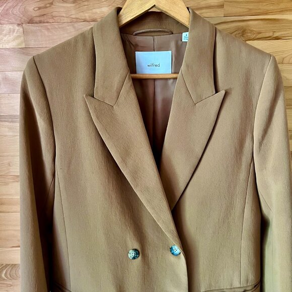 🤎 Wilfred Destiny Blazer (Camel) – Size 4 – Aritzia Classic - Picture 8 of 15
